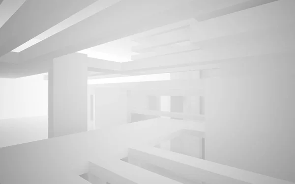 Abstrakta interiören i framtiden i en minimalistisk stil — Stockfoto