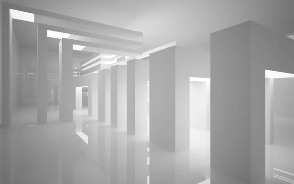 Interiorul abstract al viitorului într-un stil minimalist — Fotografie, imagine de stoc