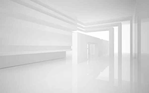 Interno astratto del futuro in stile minimalista — Foto Stock