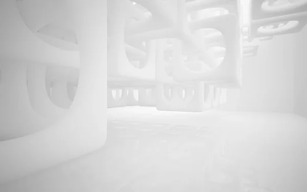 Abstract white interior of the future — Stock Photo, Image