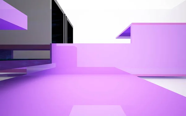 Minimalist style with purple sculpture — Stock Photo, Image