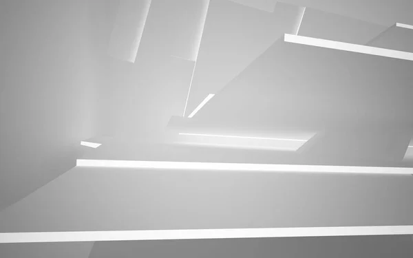 Abstrakt vit interiör i framtiden — Stockfoto