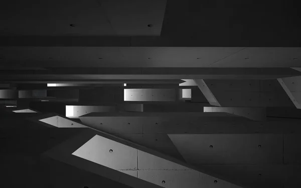 Dunkler abstrakter Betonraum — Stockfoto