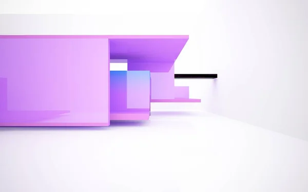 Estilo minimalista con escultura púrpura — Foto de Stock