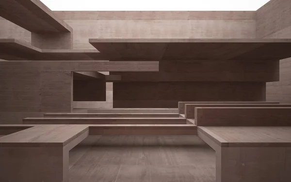 空暗い抽象茶色コンクリート部屋 — ストック写真
