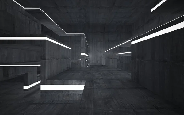 Dark abstract concreet kamer interieur — Stockfoto