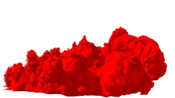 Piros füst fehér háttér — Stock Fotó