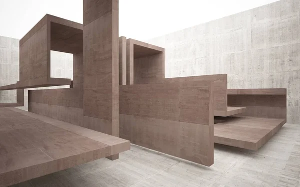 抽象的なコンクリートの部屋のインテリア. — ストック写真