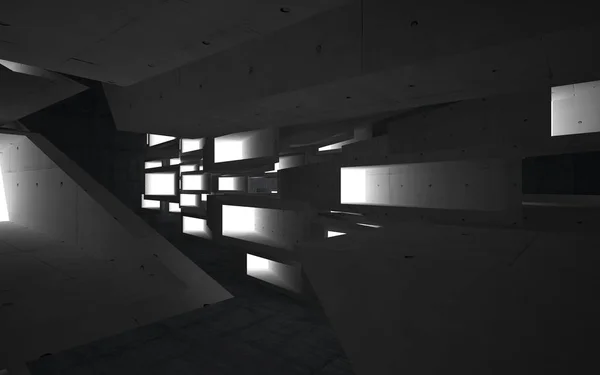 Dunkler abstrakter Betonraum — Stockfoto
