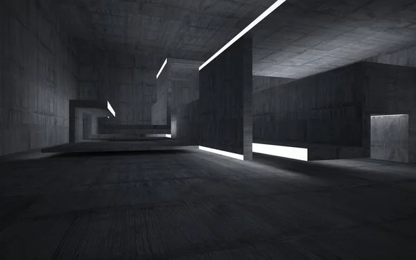 Пустой темной комнате гладкий интерьер — стоковое фото
