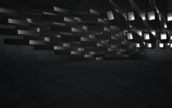 Karanlık soyut somut odası iç — Stok fotoğraf