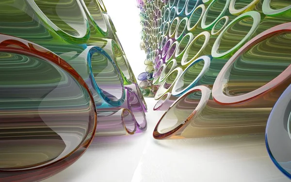 Interior abstracto con matriz de tubos de colores — Foto de Stock