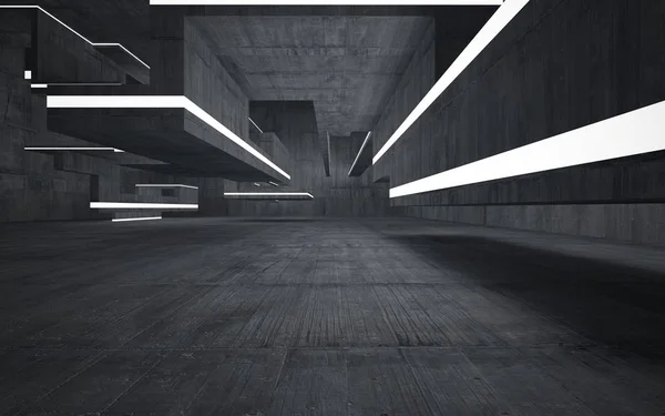 Abstrato escuro quarto de concreto interior — Fotografia de Stock