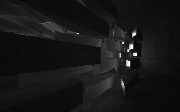 Dark abstract concrete room interior — Stock Photo, Image
