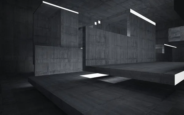 空抽象具体暗室 — 图库照片