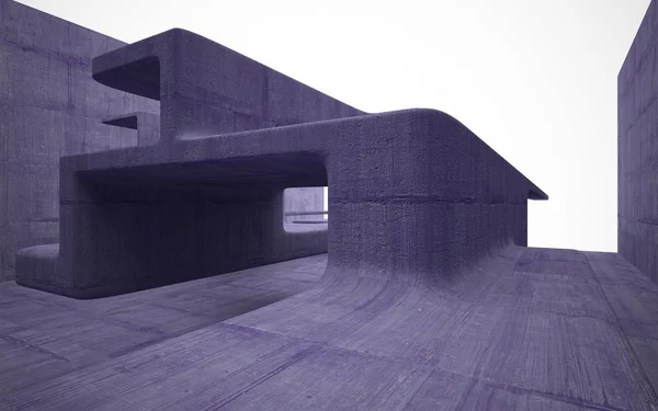空抽象紫混凝土房间 — 图库照片