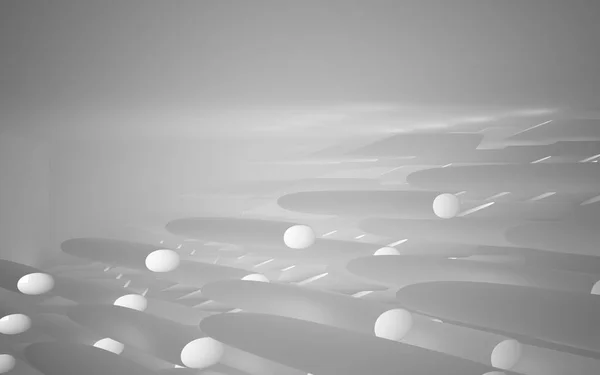 Abstraktní hladký bílý interiér budoucnosti. — Stock fotografie