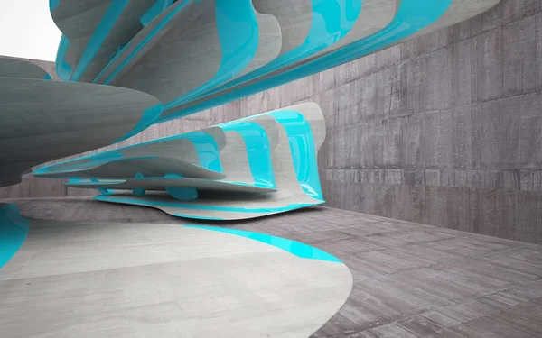 Sala de hormigón abstracto interior liso — Foto de Stock
