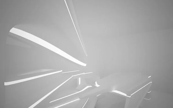 Abstract white interior of the future — Stock Photo, Image