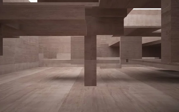Sala de hormigón marrón abstracto oscuro vacío — Foto de Stock