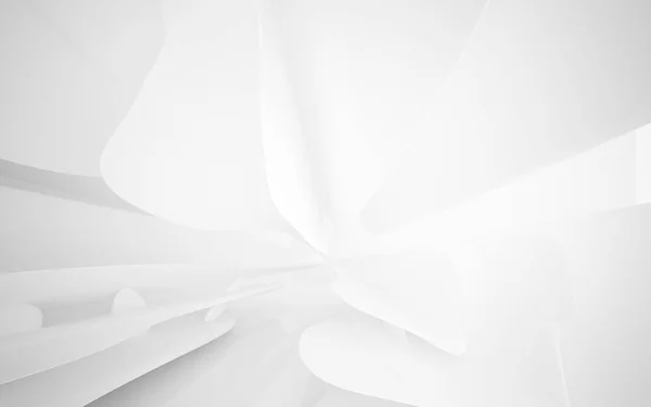 Geleceğin soyut beyaz iç tasarımı — Stok fotoğraf