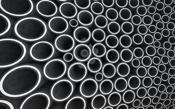 Dark abstract concrete interior with rings — Stock Photo, Image