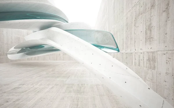 Interior blanco abstracto con decoración brillante — Foto de Stock