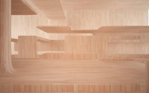 Habitación vacía abstracta de hormigón marrón — Foto de Stock