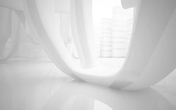 Bílé hladké pozadí abstraktní architektonické — Stock fotografie