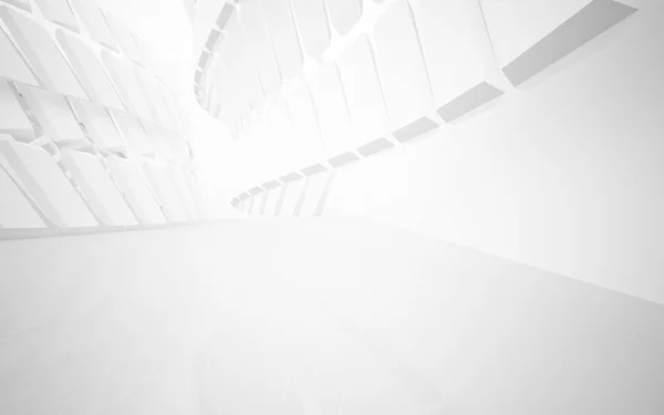 Geleceğin soyut beyaz iç tasarımı — Stok fotoğraf