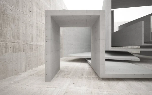 Abstraktní minimalismus konkrétní interiér — Stock fotografie