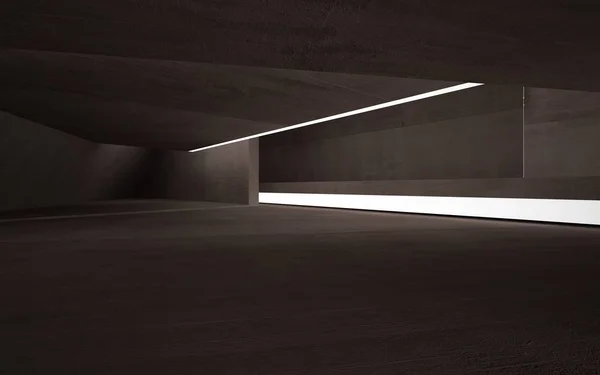 Esvaziar interior quarto de concreto escuro — Fotografia de Stock