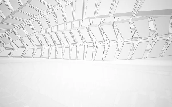 Astratto interno bianco mette in evidenza il futuro — Foto Stock
