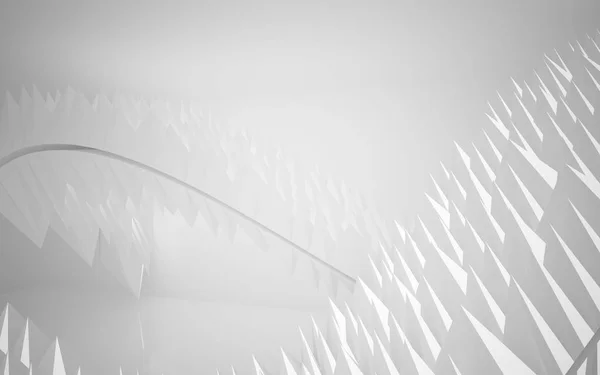 Abstract white interior highlights future