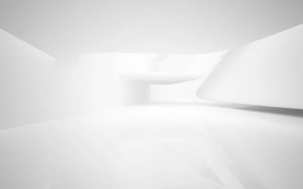 Abstract white interior of the future