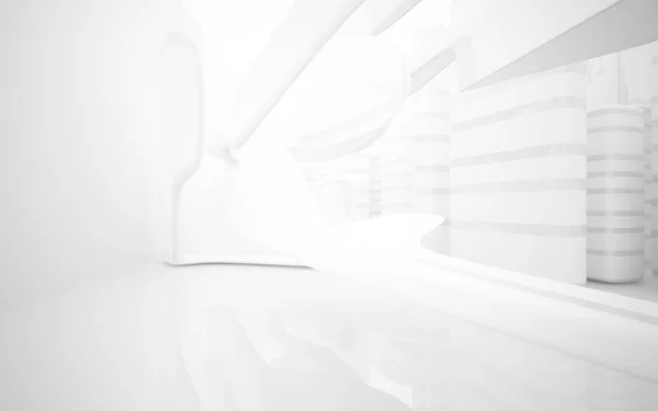 Hvid glat abstrakt arkitektonisk baggrund - Stock-foto