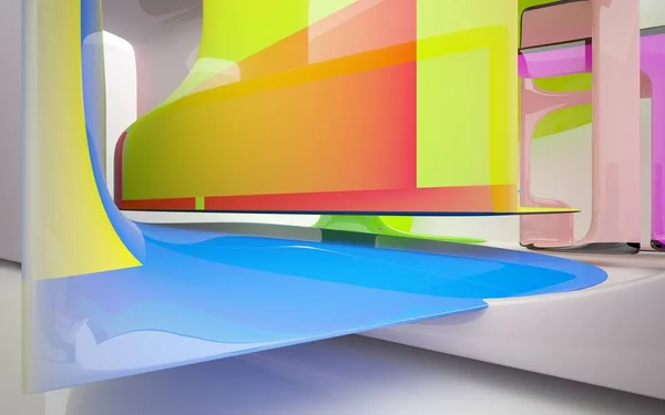 Interior colorido liso abstrato — Fotografia de Stock