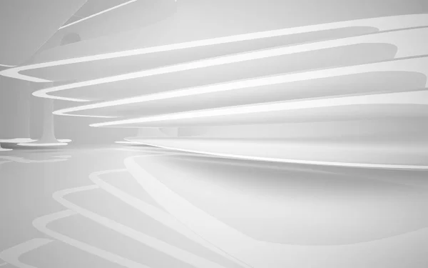 Abstract white interior of the future — Stock Photo, Image