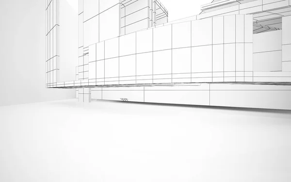 Interno bianco con oggetti lisci — Foto Stock