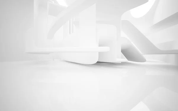 Abstract white interior of the future — Stock Photo, Image