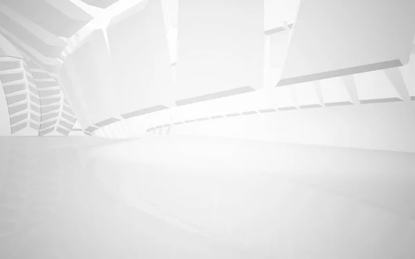 Abstracto interior blanco del futuro — Foto de Stock