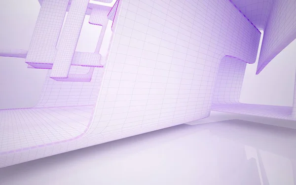 Abstrakt vit interiör belyser framtiden — Stockfoto