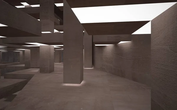 Tyhjä tumma abstrakti betonihuone — kuvapankkivalokuva