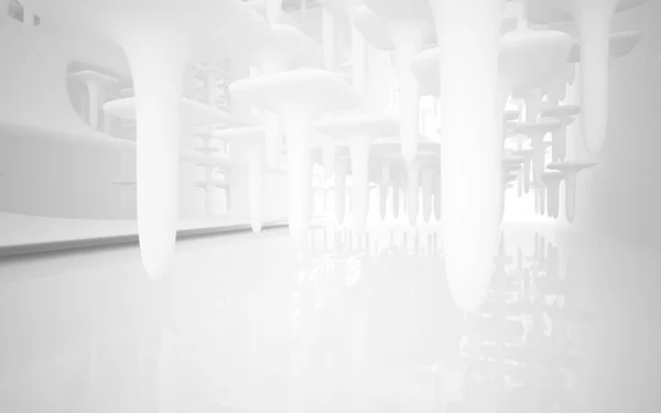 抽象的な滑らかなホワイト インテリア — ストック写真