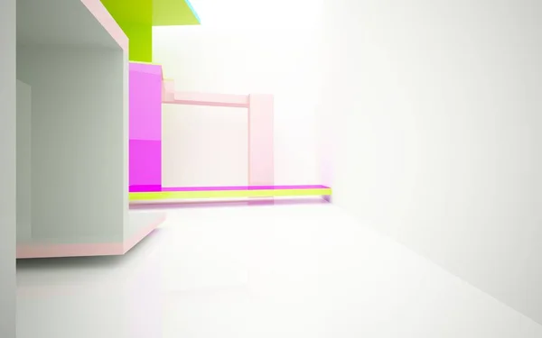 Abstracte glad gekleurde interieur — Stockfoto