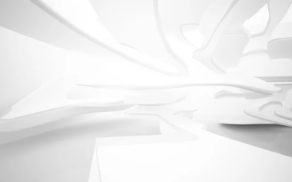 Abstract white interior of the future — Stock Photo, Image