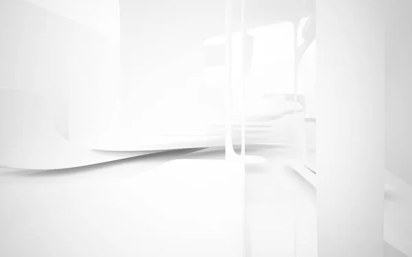 Intérieur blanc abstrait du futur — Photo