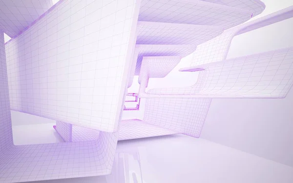 Abstract wit interieur benadrukt toekomst — Stockfoto