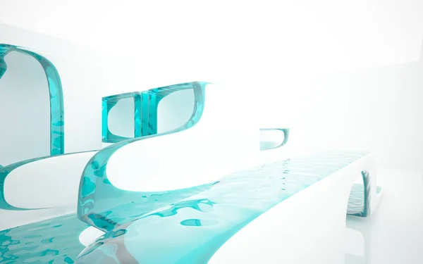 Interior dinámico con objetos de onda — Foto de Stock