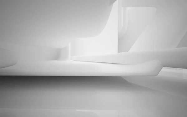 Intérieur blanc abstrait du futur — Photo